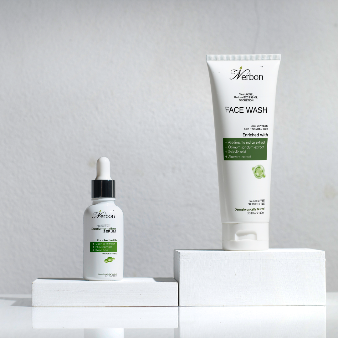 Nerbon Neem Tulsi Face Wash  & Depigmentation Serum  Combo