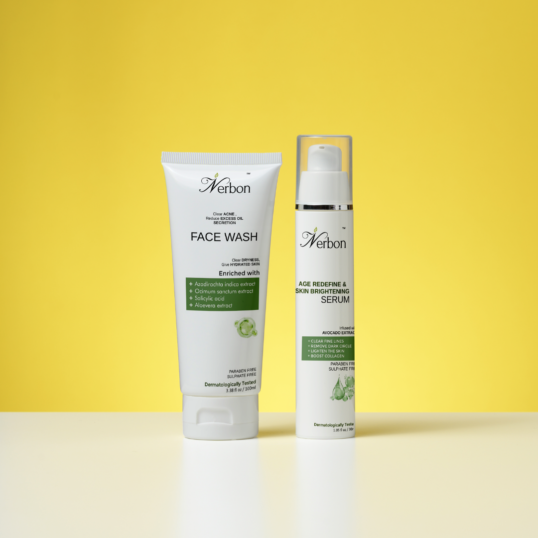 Nerbon Neem Tulsi Face Wash & Skin Repairing Gel Combo